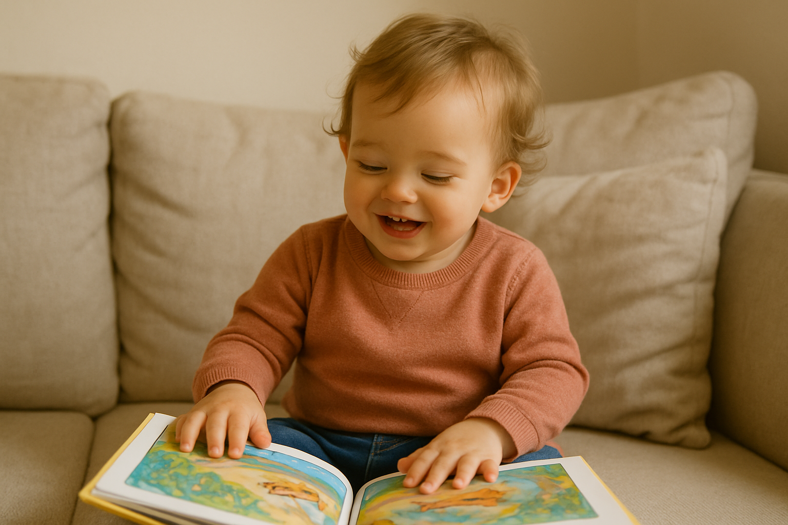 Children reading a book